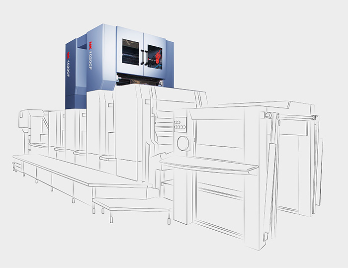 MK 1020CF 冷燙單元
技術(shù)描述：冷燙印技術(shù)
在膠印機(jī)上加裝冷燙單元，完成先燙后印或先印后燙，擺桿跳步能有效節(jié)約電化鋁。